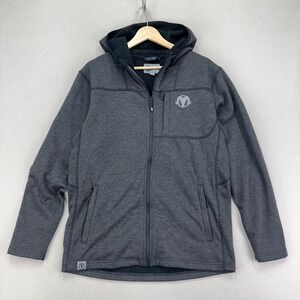 BlackOvis Trailhead Hoodie Mens Medium Charcoal Full-Zip Hunting Fleece Jacket